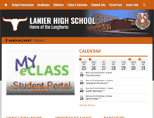 Tablet Screenshot of lanierhs.org